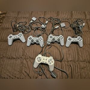 FOR PARTS 4 OEM Sony PlayStation PS1 Analog Controller SCPH-080 And 1200 Gray. 
